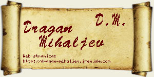 Dragan Mihaljev vizit kartica